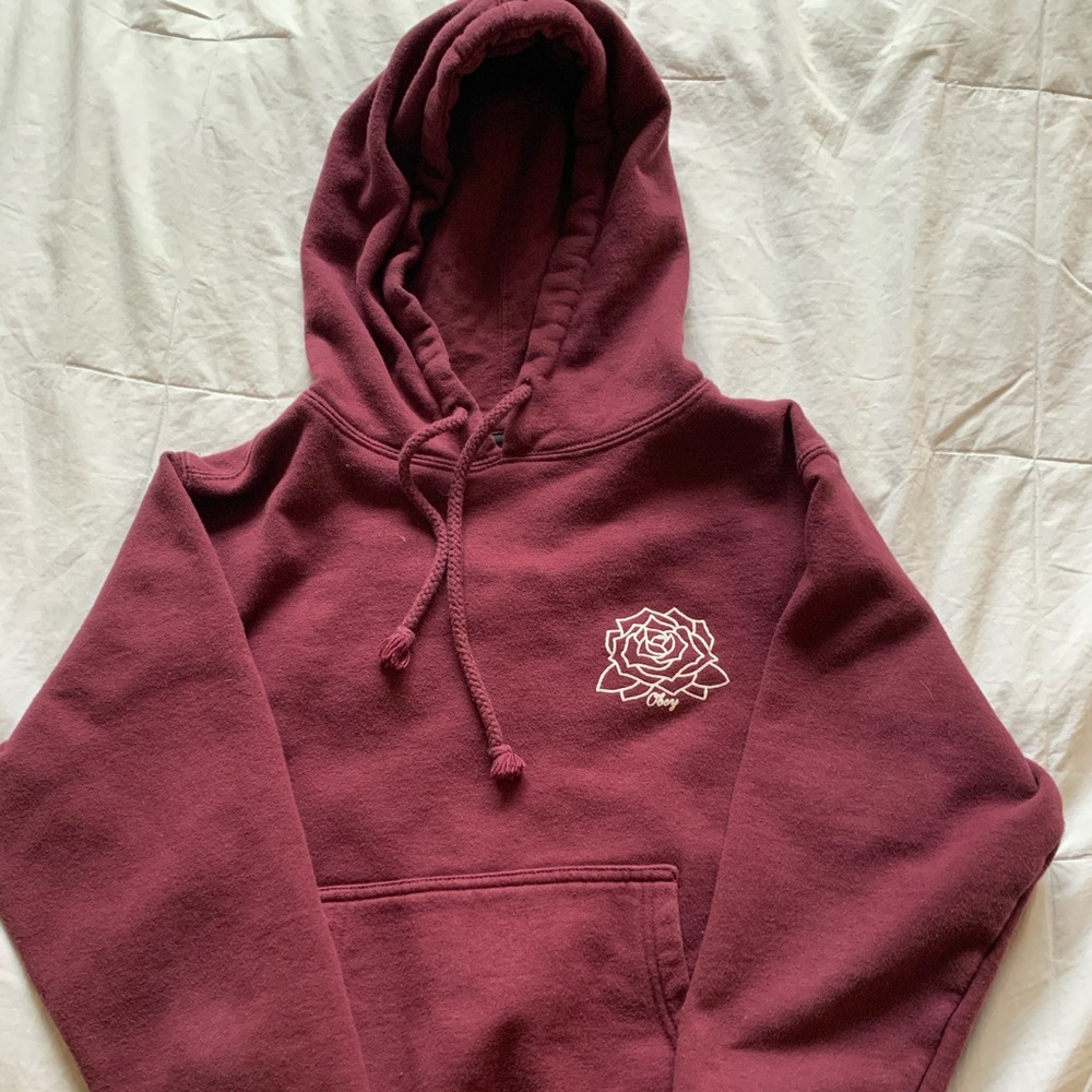 Burgundy Obey Rose Sweatshirt